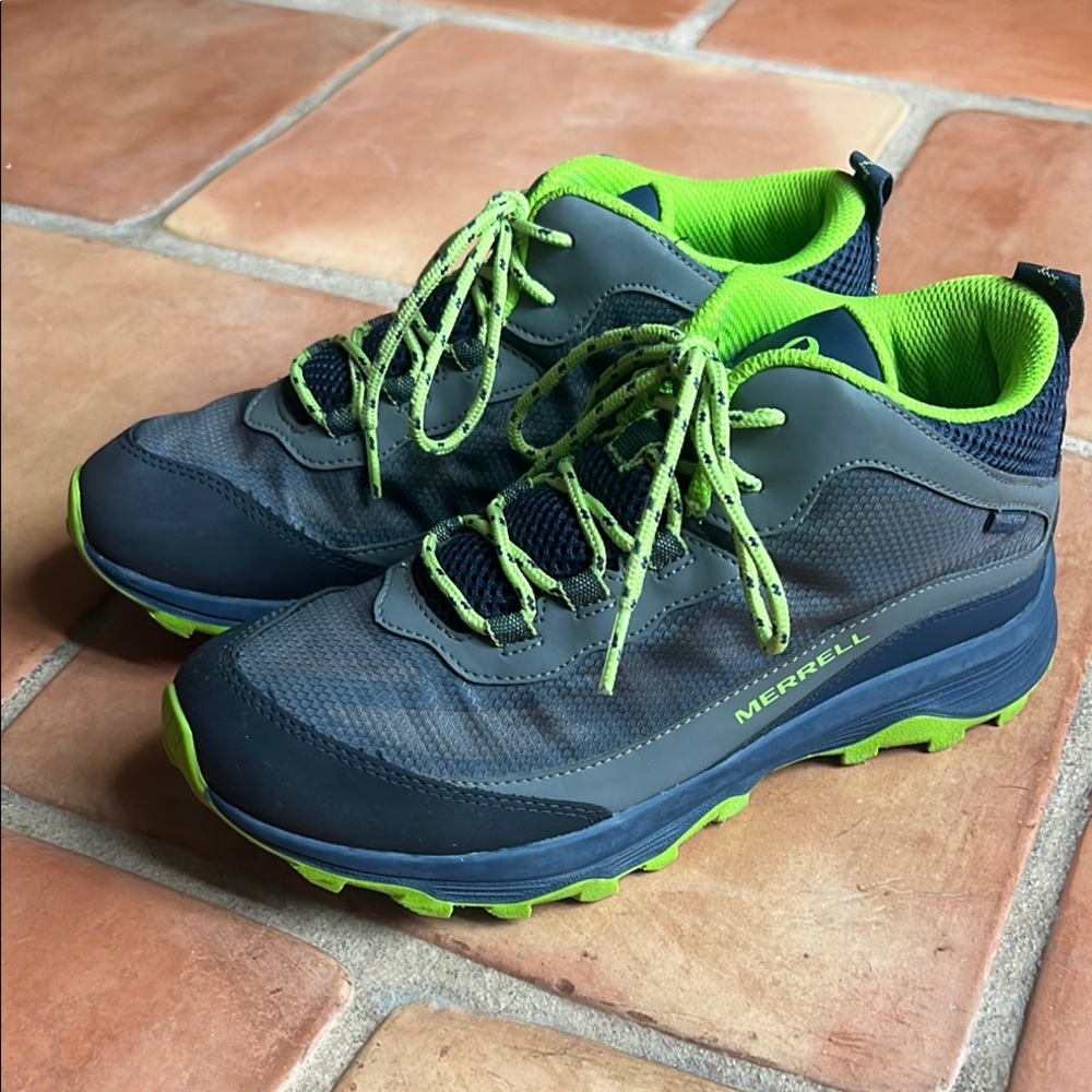 Merrell Gray and Green Hiking Shoes labeled EU 37 /US 6M fit up to US 7/7.5
